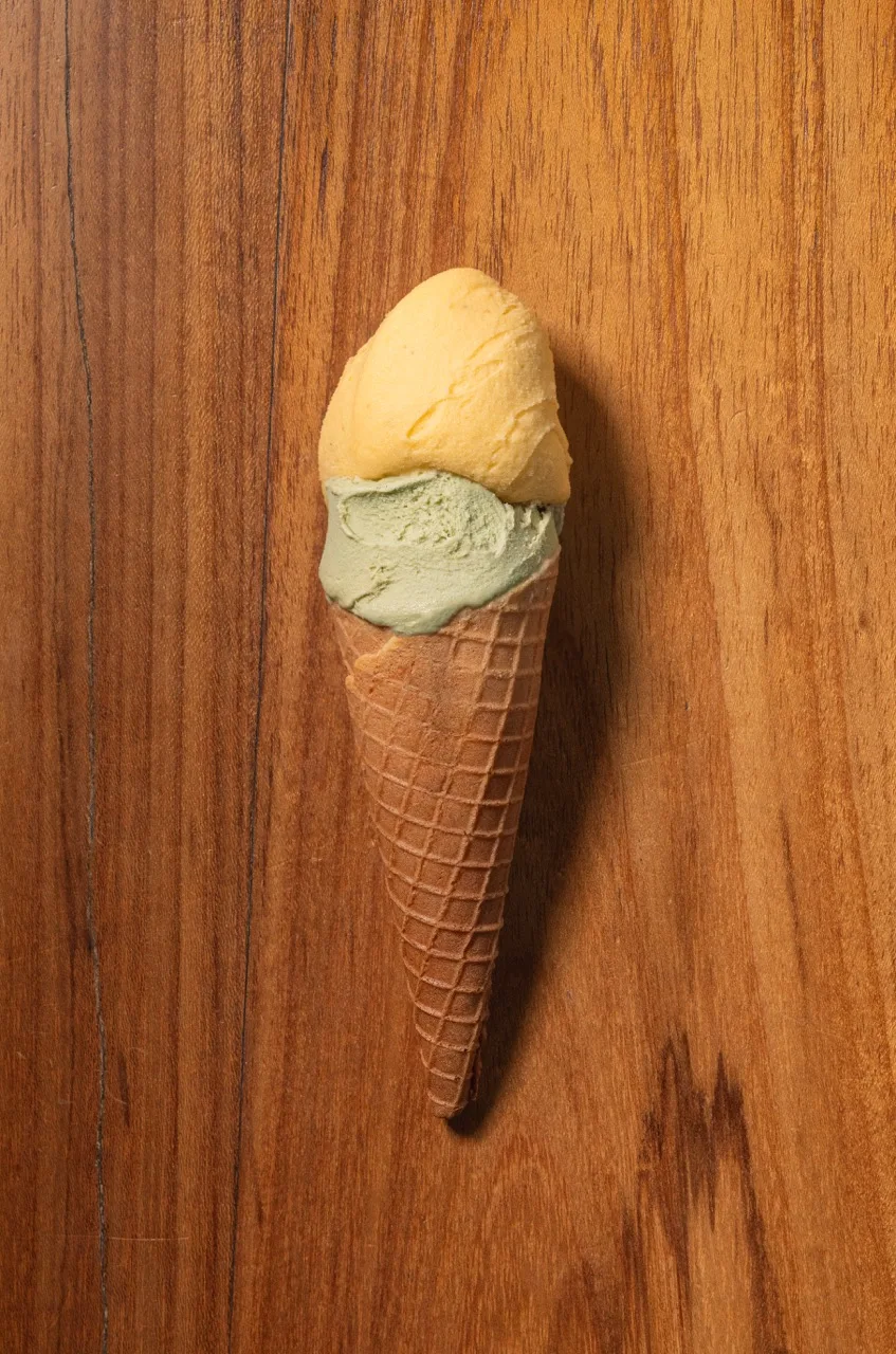 Cascão da Diverno servido com gelato