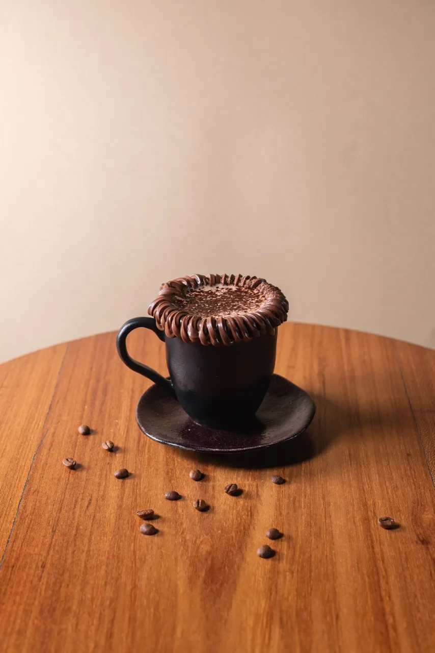Cappuccino com Nutella servido na Diverno